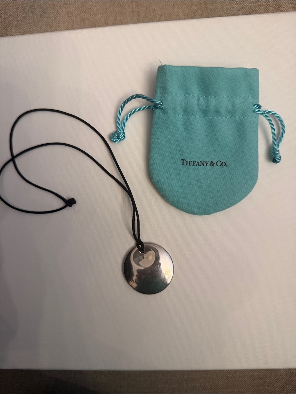 Tiffany & Co. Elsa Perreti Round Silver Pendant Necklace
